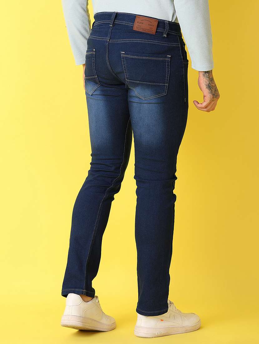 Men Mid Rise Plain Jeans