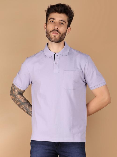 men solid cotton polo t-shirt - 21341789 -  Standard Image - 0