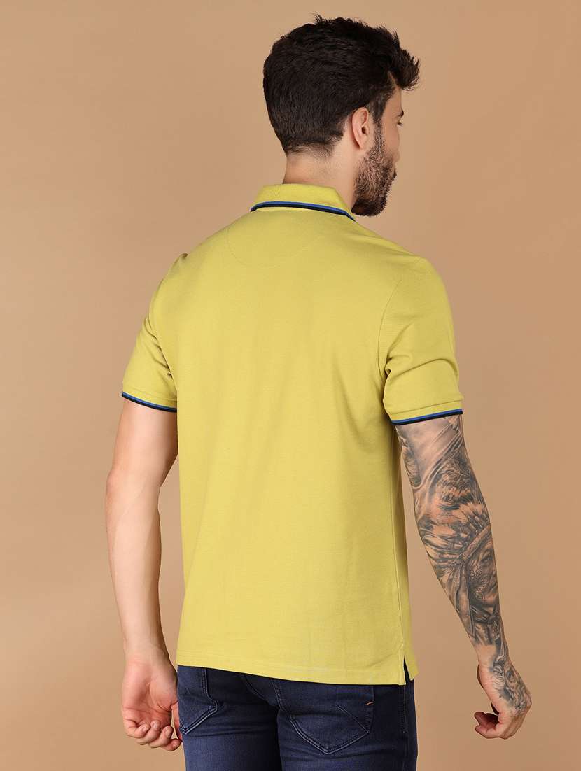 men polo neck solid t-shirt - 21341793 -  Standard Image - 2