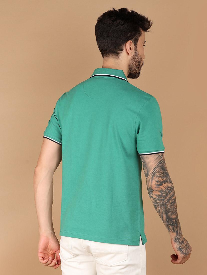 men solid cotton polo t-shirt - 21341794 - Standard Image - 2