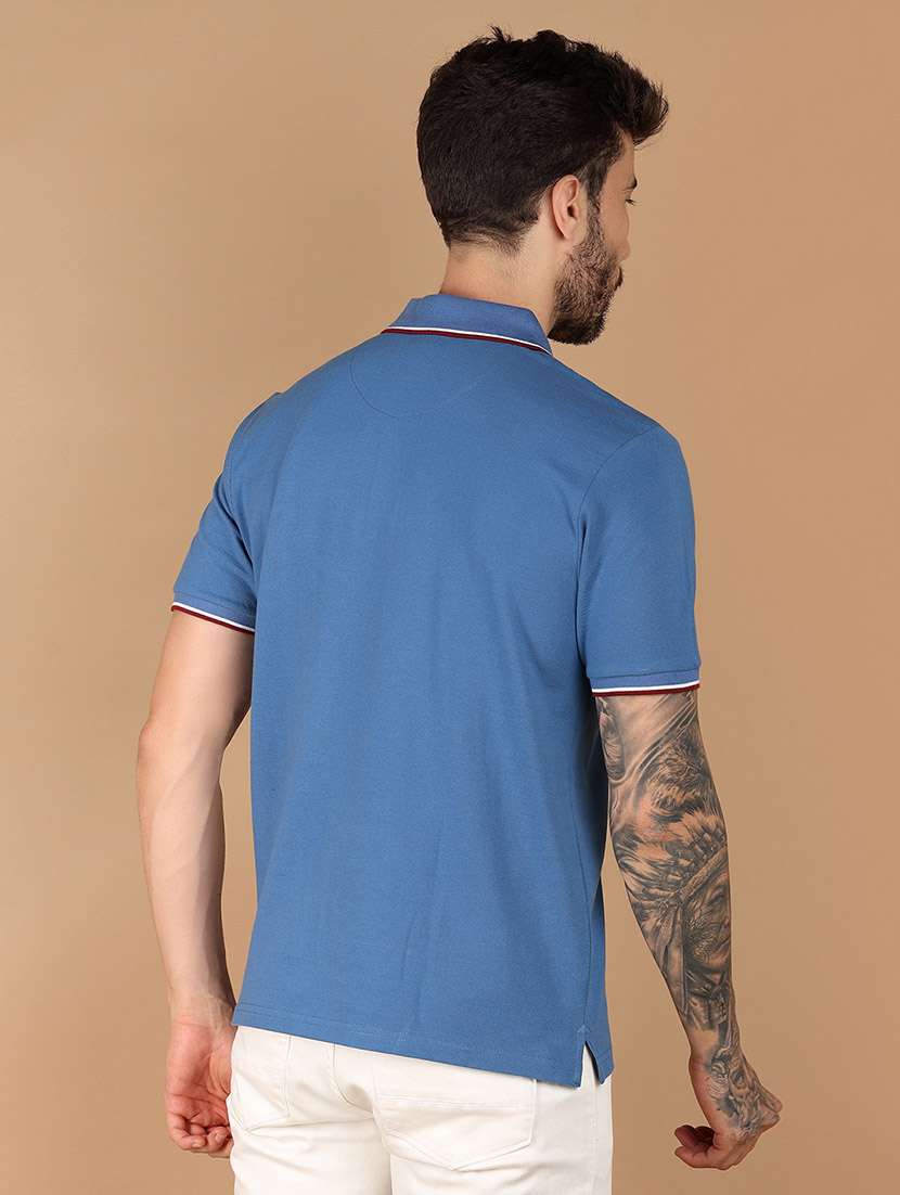 men solid cotton polo t-shirt - 21341795 -  Standard Image - 2