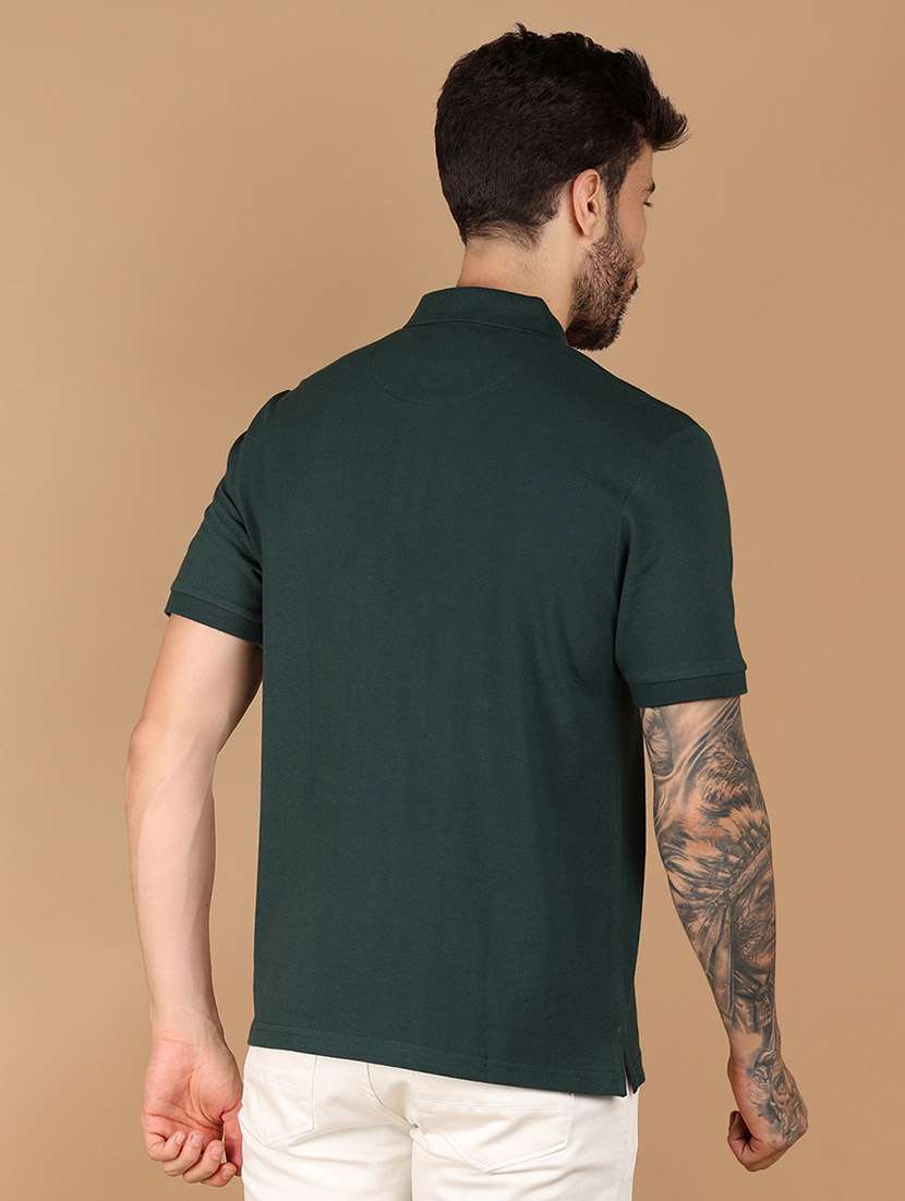 men solid cotton polo t-shirt - 21341797 -  Standard Image - 2