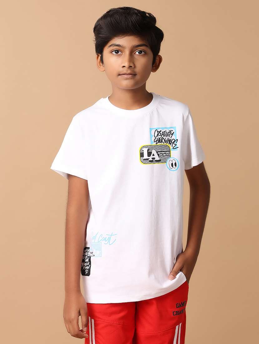 boys placement print cotton t-shirt