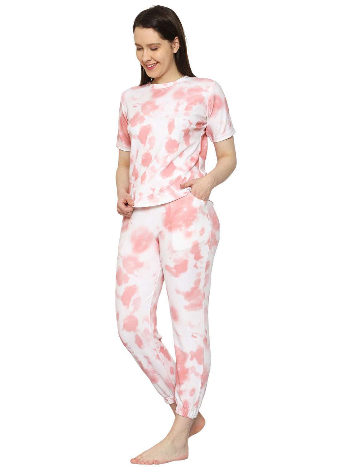 women toe & dye pyjama nightwear set - 21342128 - Standard Image - 2