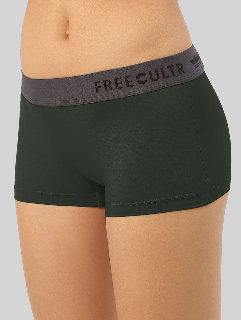 women solid boy shorts panty