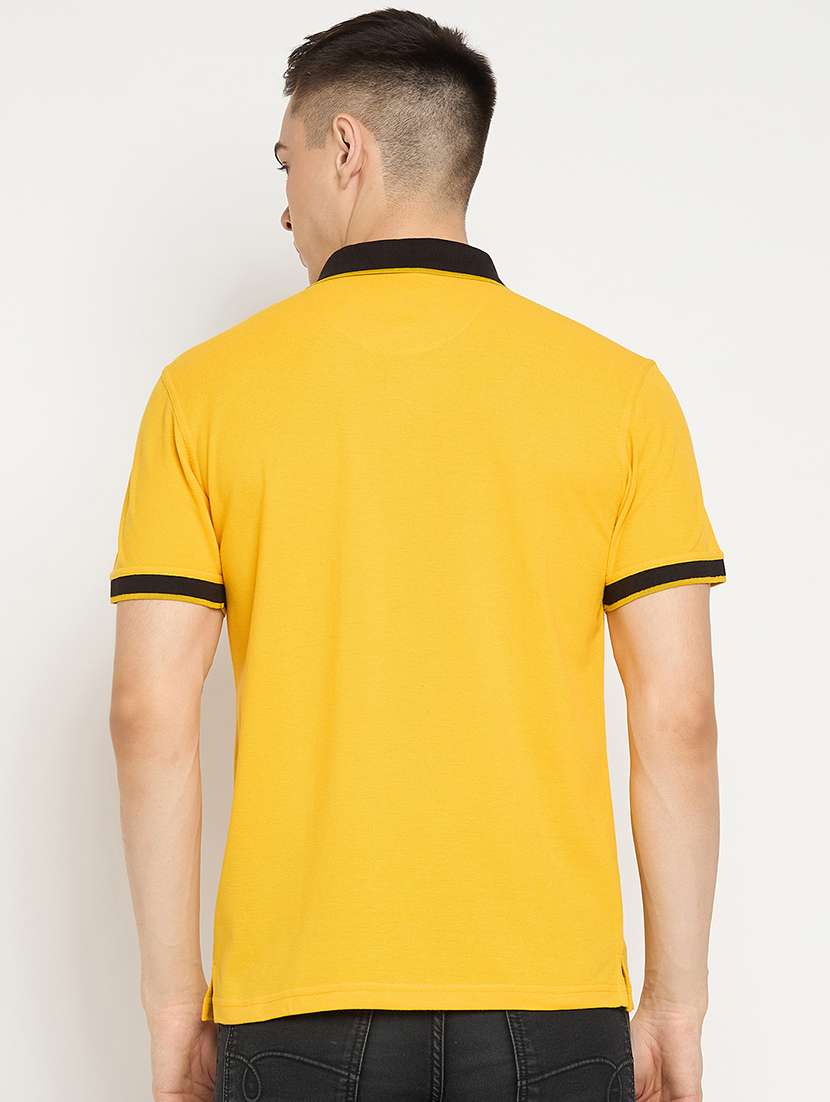 men polo neck solid t-shirt - 21343884 -  Standard Image - 2