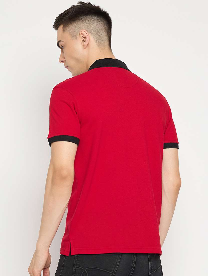 men polo neck solid t-shirt - 21343888 -  Standard Image - 2