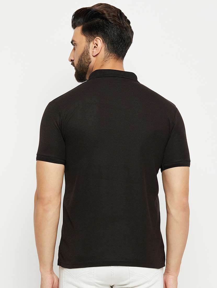 men polo neck solid t-shirt - 21343893 -  Standard Image - 2