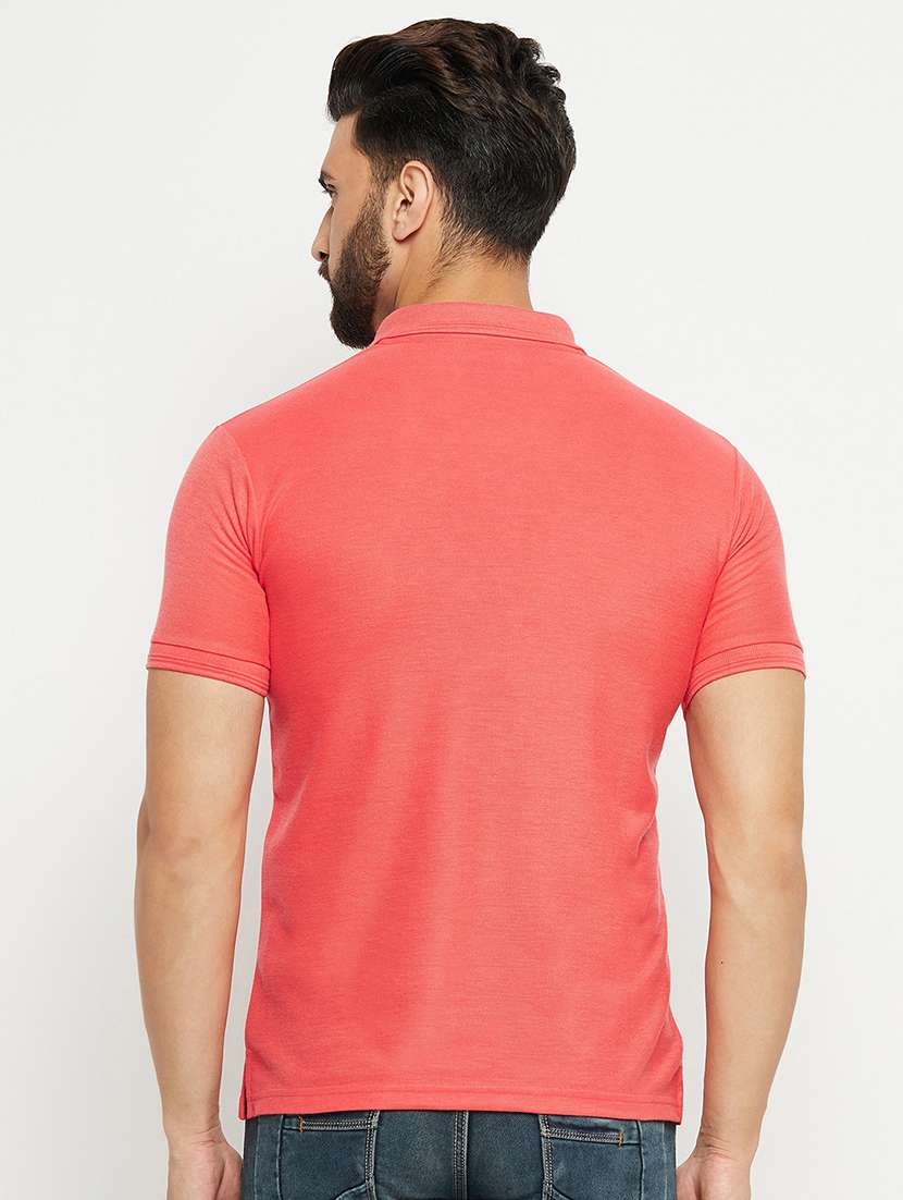 men polo neck solid t-shirt - 21343894 -  Standard Image - 2