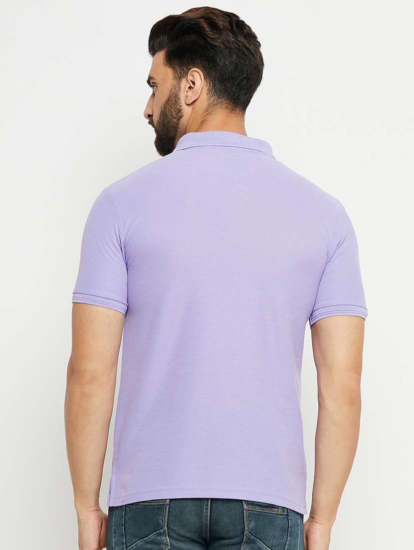 men solid cotton polo t-shirt - 21343895 -  Standard Image - 2