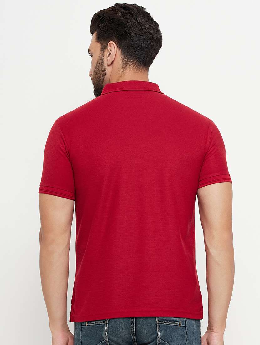 men polo neck solid t-shirt - 21343896 -  Standard Image - 2