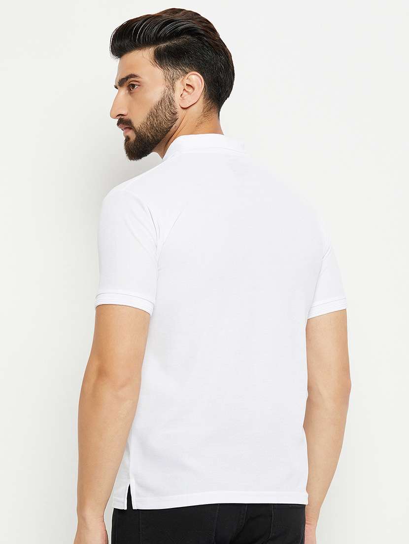 men polo neck solid t-shirt - 21343901 -  Standard Image - 2