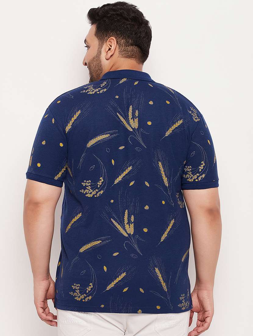 men polo neck printed plus size t-shirt - 21343958 -  Standard Image - 2