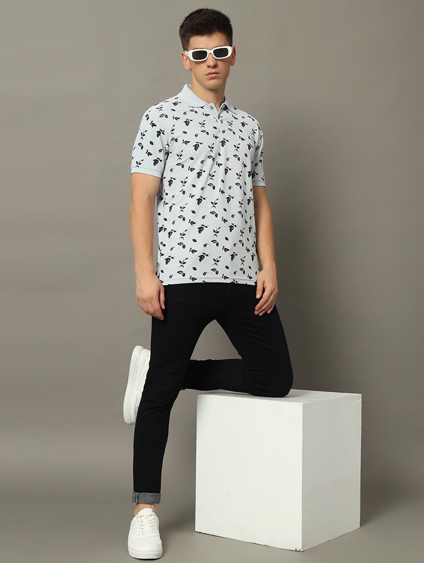 men printed polo t-shirt - 21344233 - Standard Image - 2