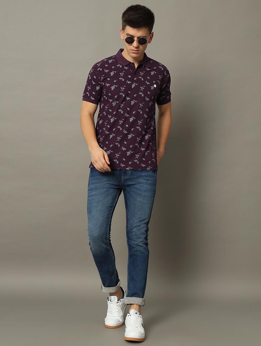 men printed polo t-shirt - 21344237 - Standard Image - 2