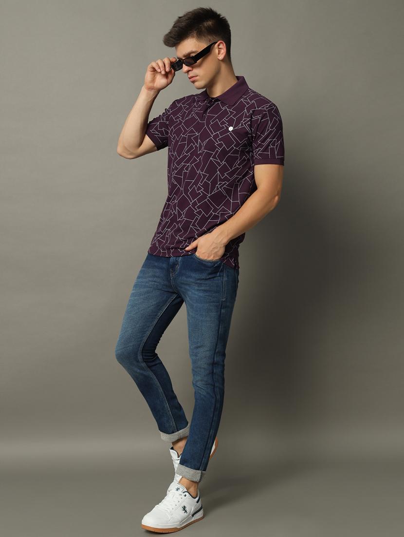 men all over printed polo t-shirt - 21344239 - Standard Image - 2