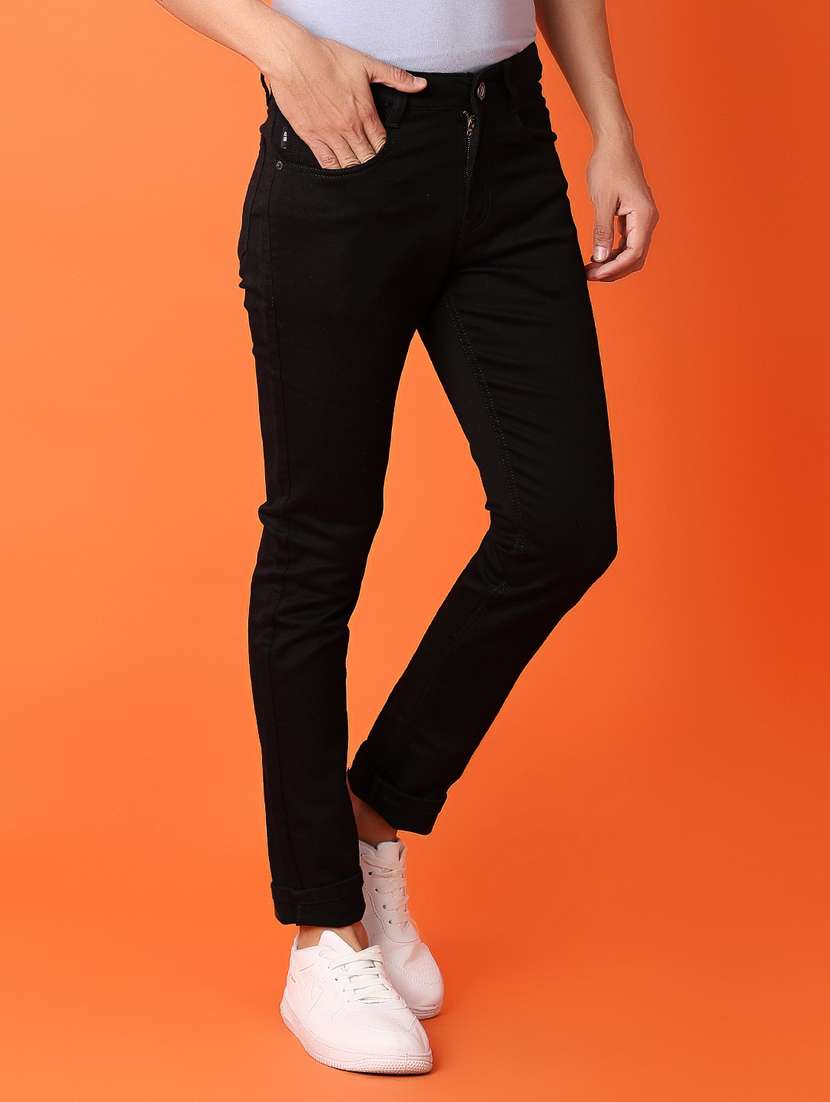 men solid mid rise slim fit jean - 21344532 - Standard Image - 2