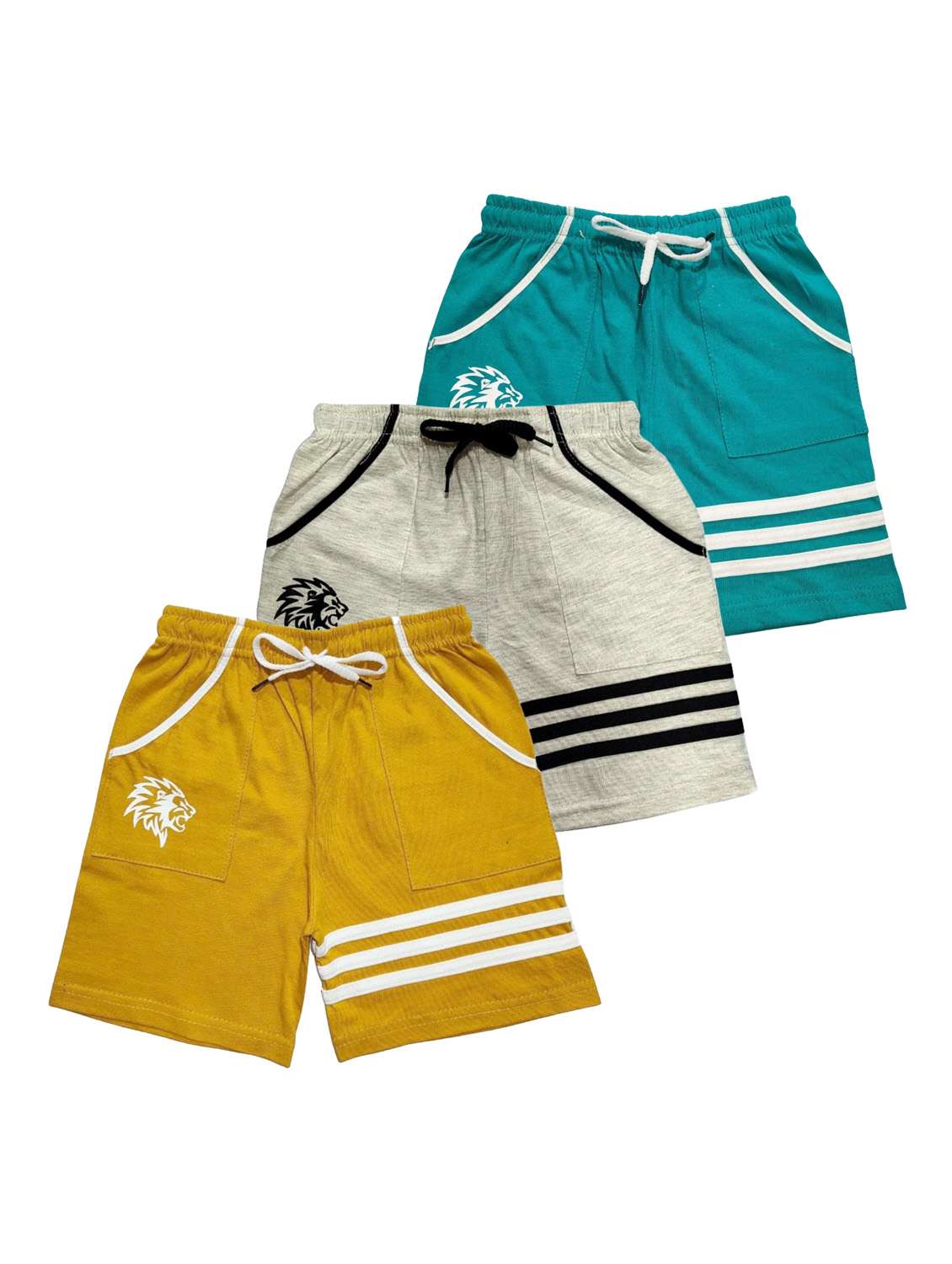 boys pack of 3 cotton shorts