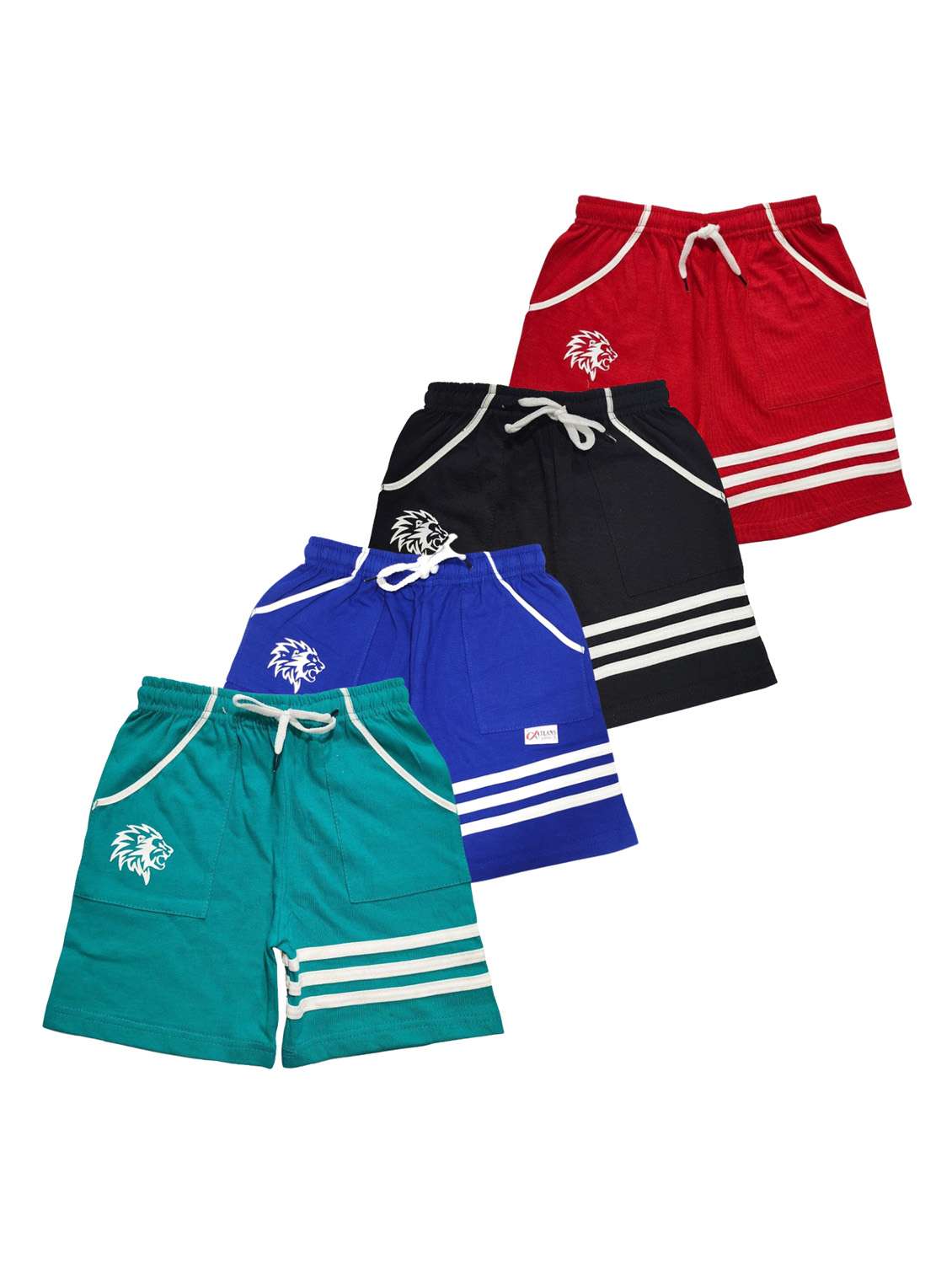 kids pack of 4 striped shorts 