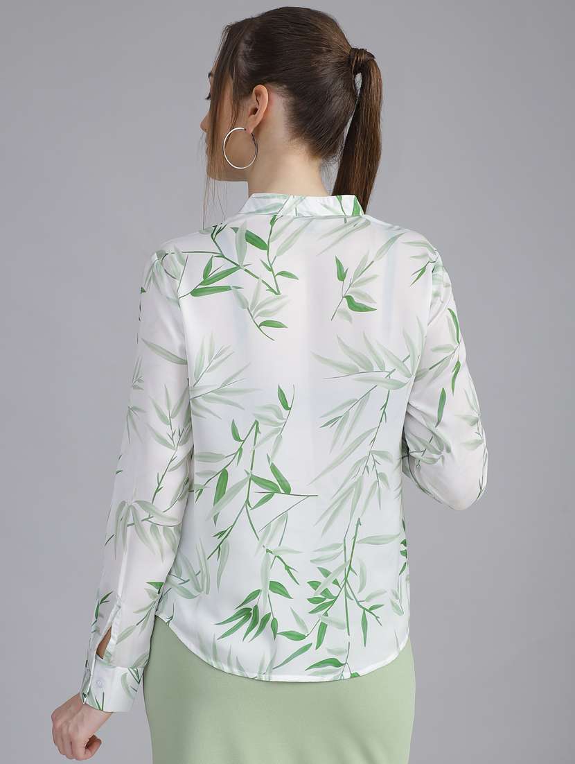 women white satin regular shirt - 21345161 - Standard Image - 2