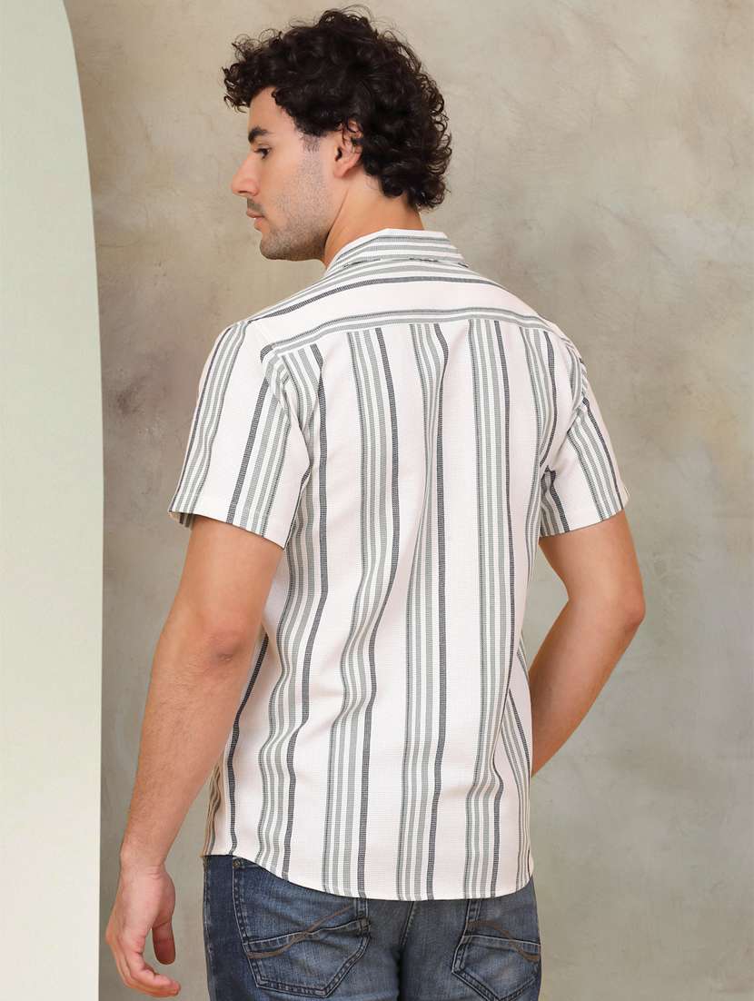 men striped cotton casual shirt - 21345432 -  Standard Image - 2