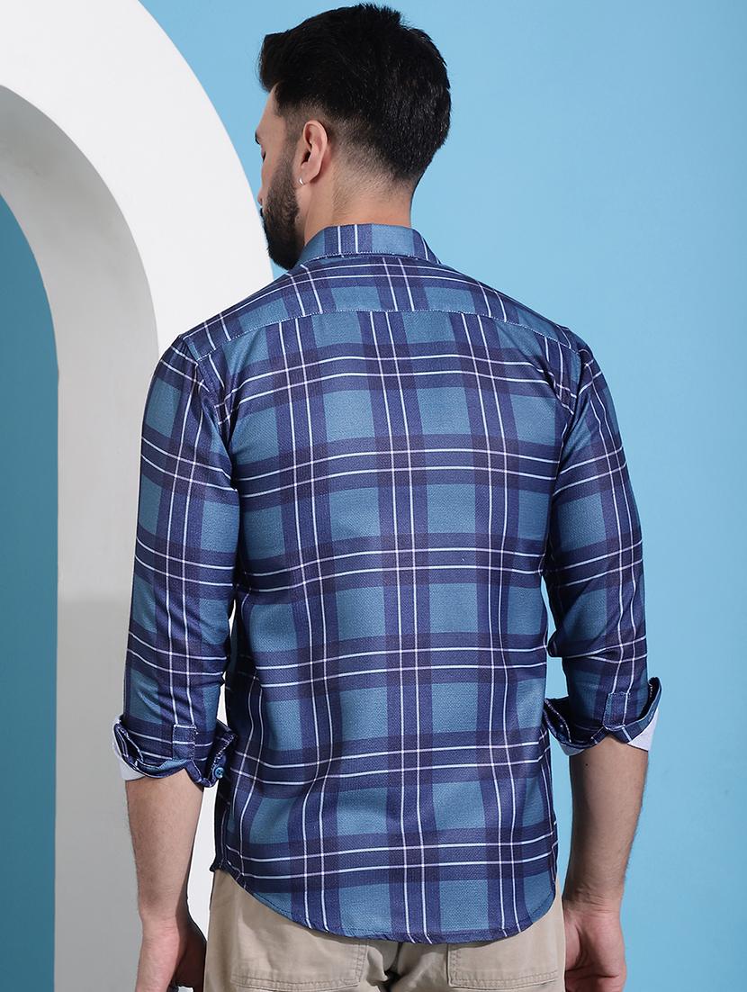 men checkered casual shirt - 21345437 - Standard Image - 2