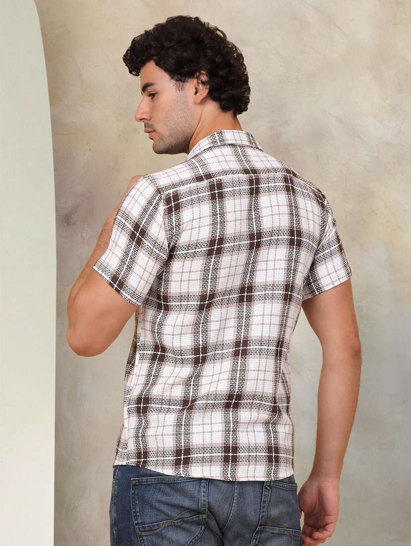 men checkered cotton casual shirt - 21345447 -  Standard Image - 2