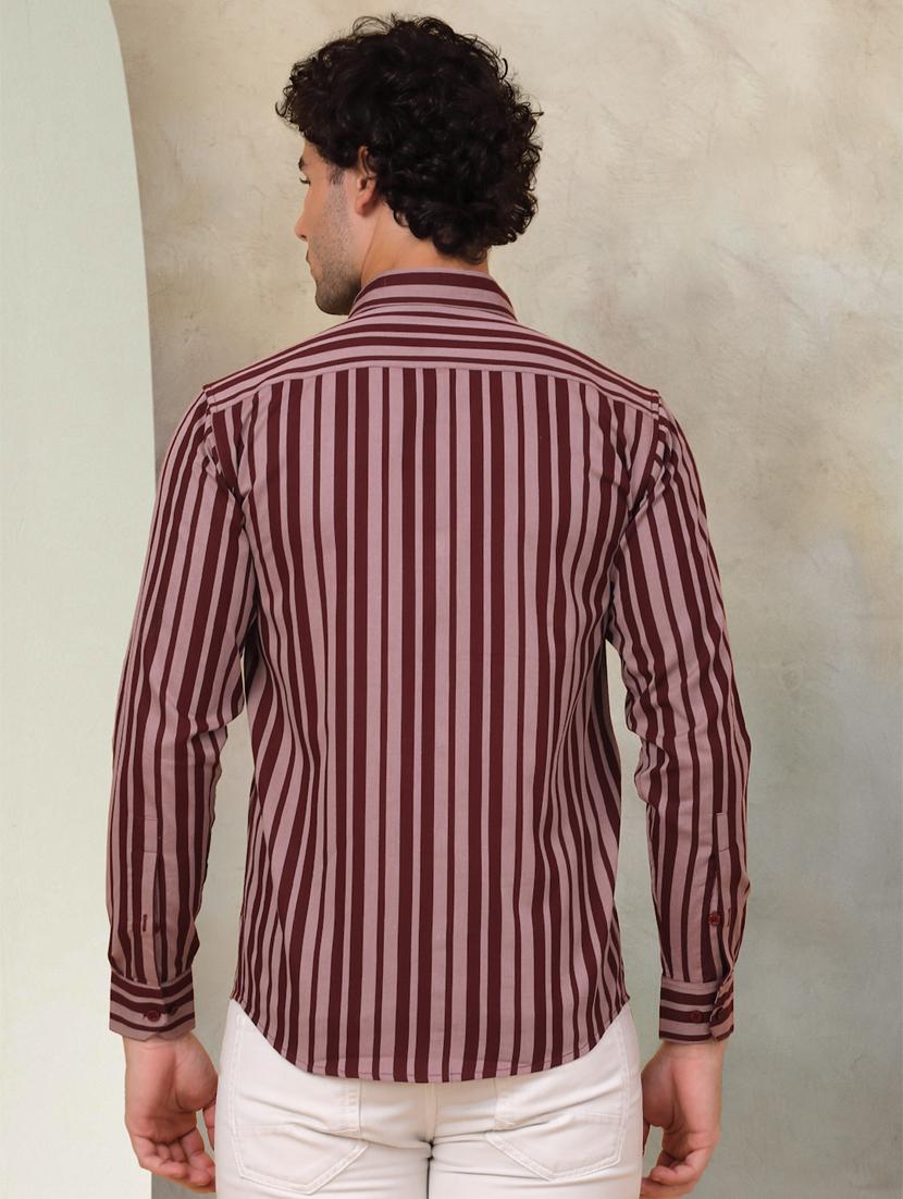men striped cotton casual shirt - 21345451 - Standard Image - 2