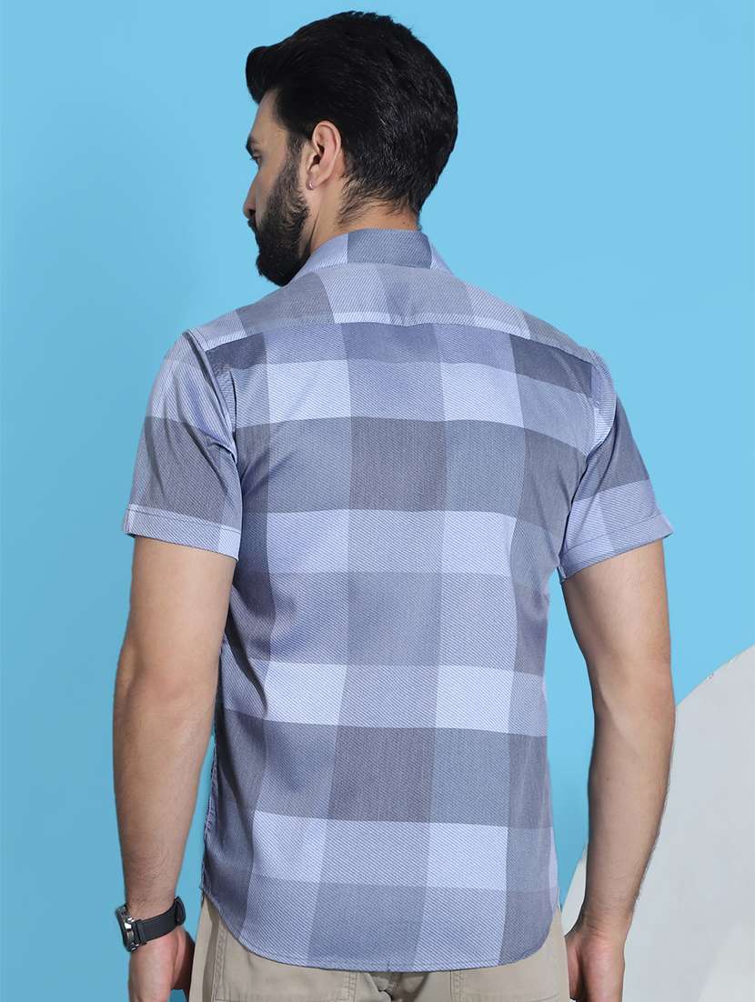 men checkered cotton casual shirt - 21345459 - Standard Image - 2