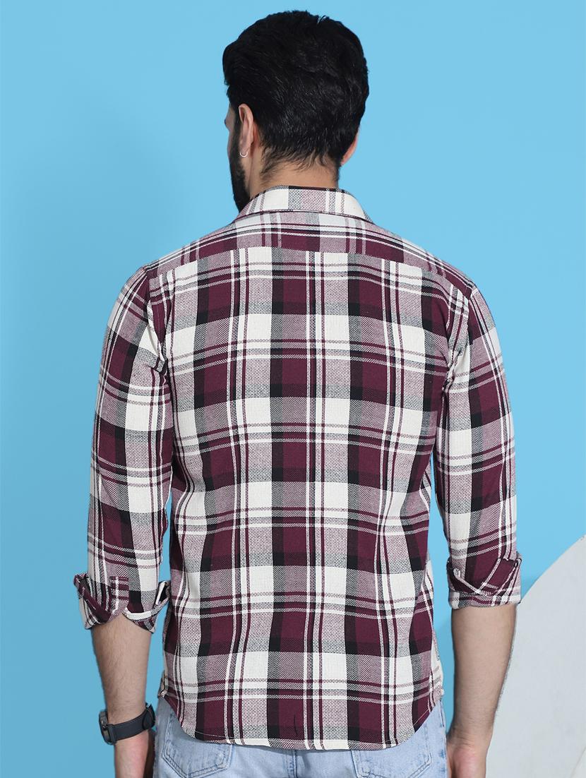 men checkered cotton casual shirt - 21345461 - Standard Image - 2