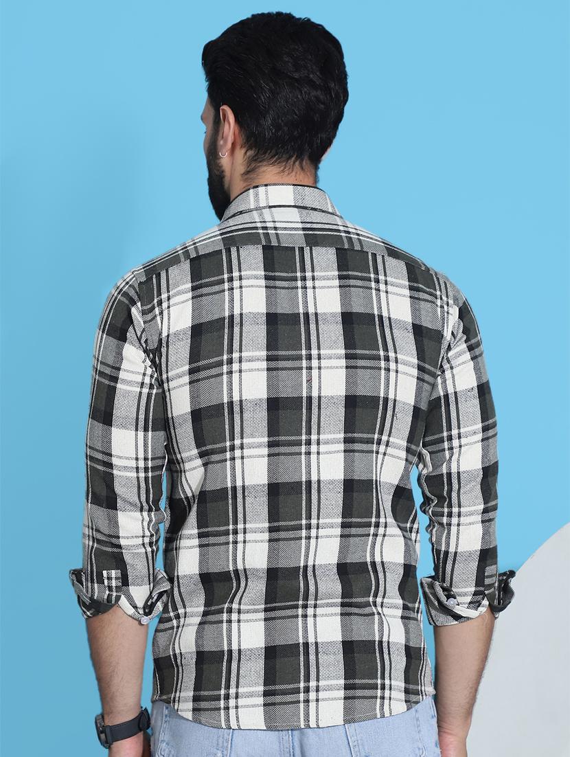 men checkered cotton casual shirt - 21345462 - Standard Image - 2