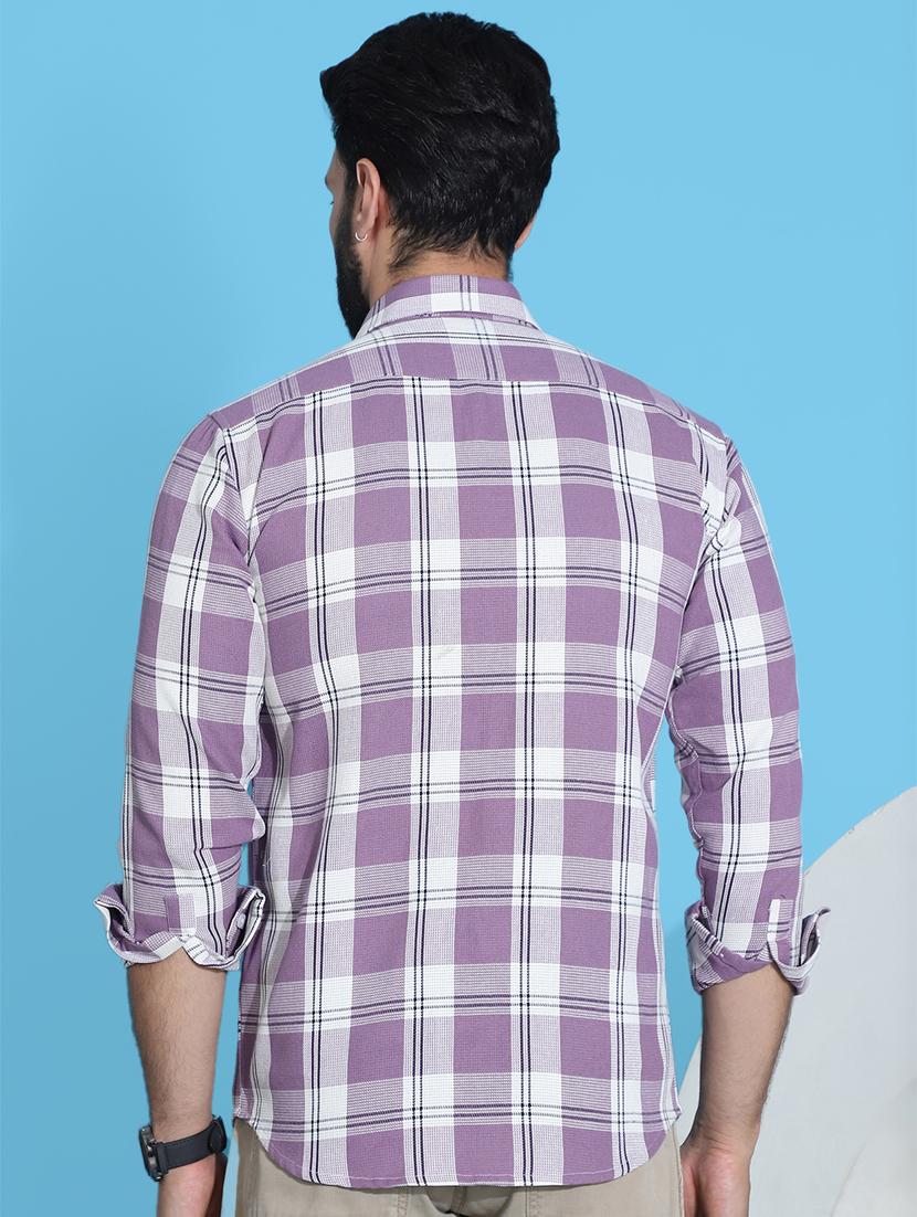 men checkered cotton casual shirt - 21345463 - Standard Image - 2
