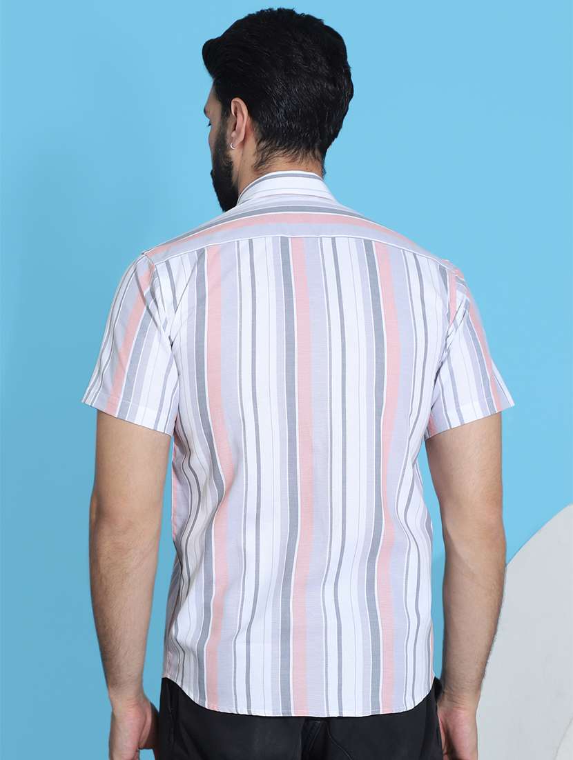 men striped cotton casual shirt - 21345464 -  Standard Image - 2