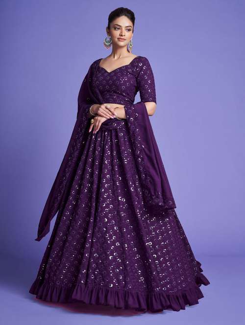 women semi-stitched lehenga choli with dupatta - 21345524 -  Standard Image - 0