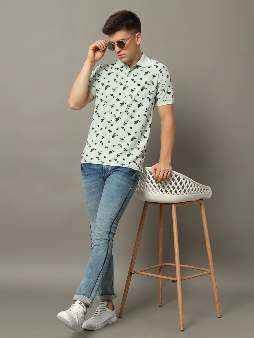 men printed polo t-shirt - 21345545 - Standard Image - 2