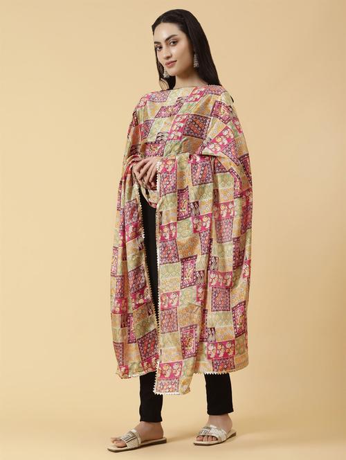 women multi color printed dupatta - 21345589 -  Standard Image - 0