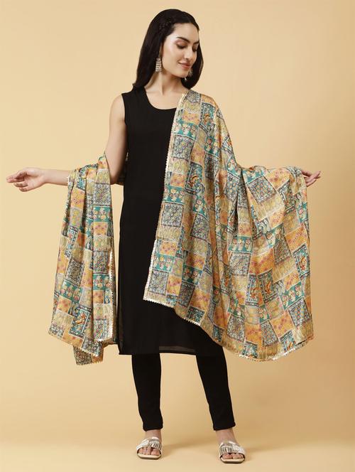 women multi color printed dupatta - 21345591 -  Standard Image - 0