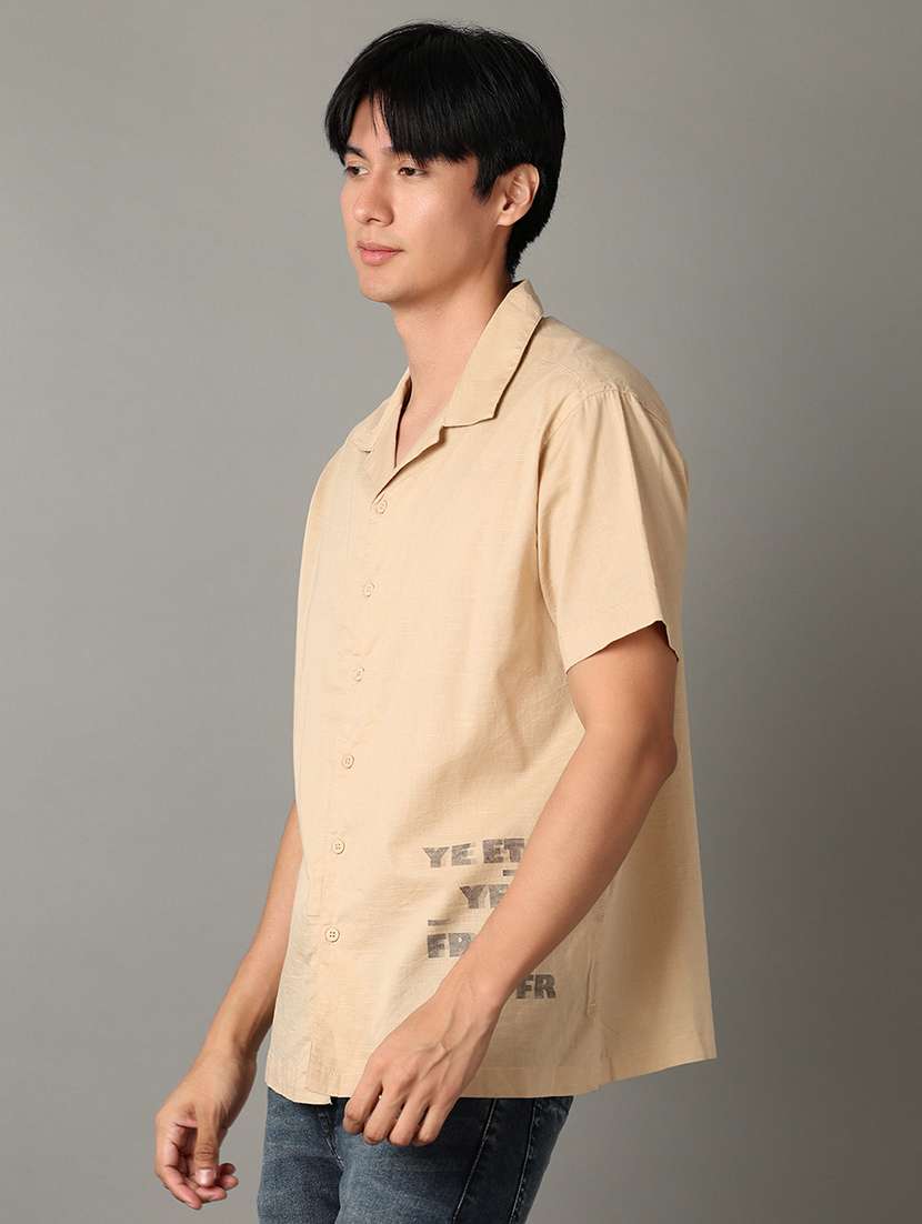 men printed collared short sleeves casual shirt - 21347258 -  Standard Image - 2