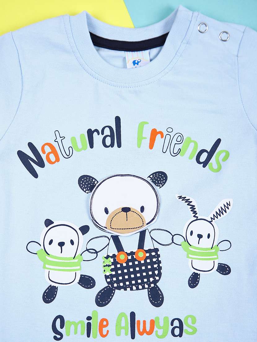 boy printed cotton shorts set twin set - 21347302 -  Standard Image - 2