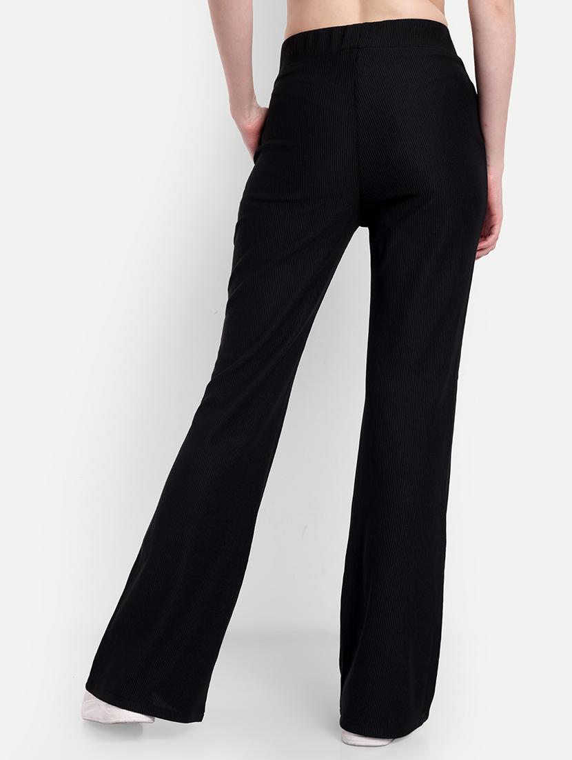 women black cotton blend bootcut trouser - 21347612 - Standard Image - 2