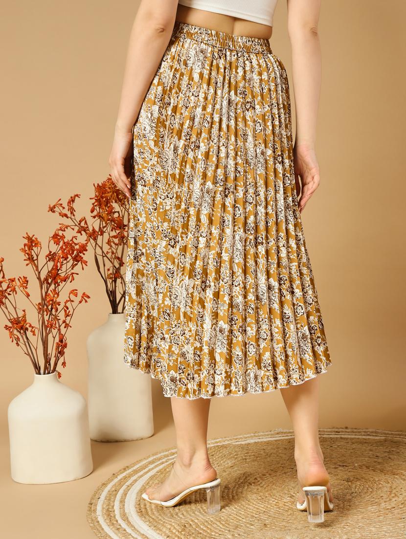 women printed high rise a-line skirt - 21347781 - Standard Image - 2