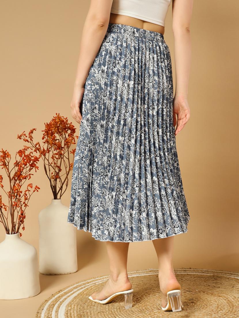 women printed high rise a-line skirt - 21347782 - Standard Image - 2