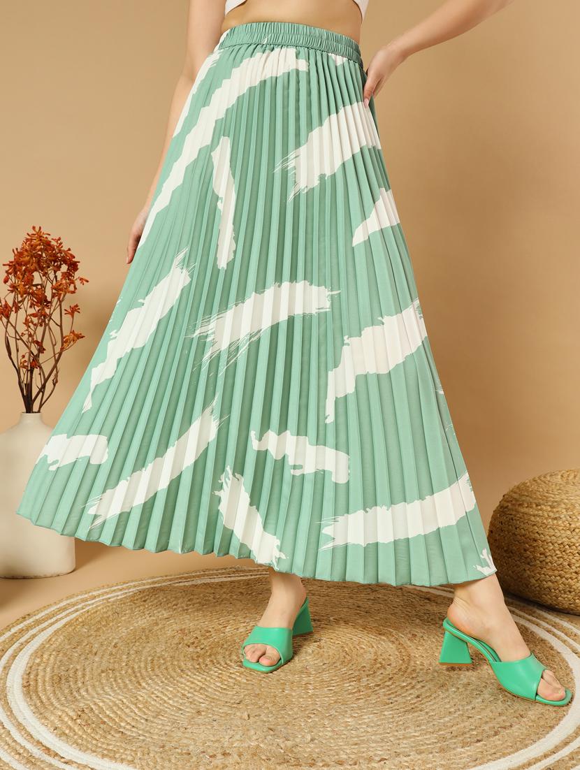 women printed high rise a-line skirt - 21347795 -  Zoom Image - 0