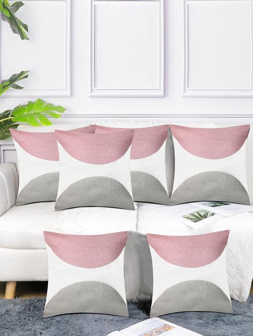 ciearo vintage cushion cover set of 5 pcs hand made cotton 18"/18" inches cotton - 21348639 - Standard Image - 0