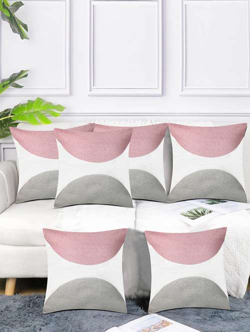 Ciearo Vintage Cushion Cover Set Of 5 Pcs Hand Made Cotton 18"/18" Inches Cotton