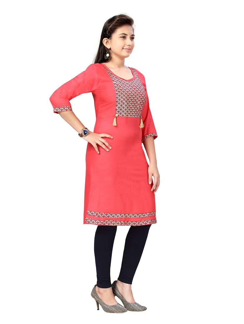 pink cotton kurta legging suit set - 21348914 - Standard Image - 2