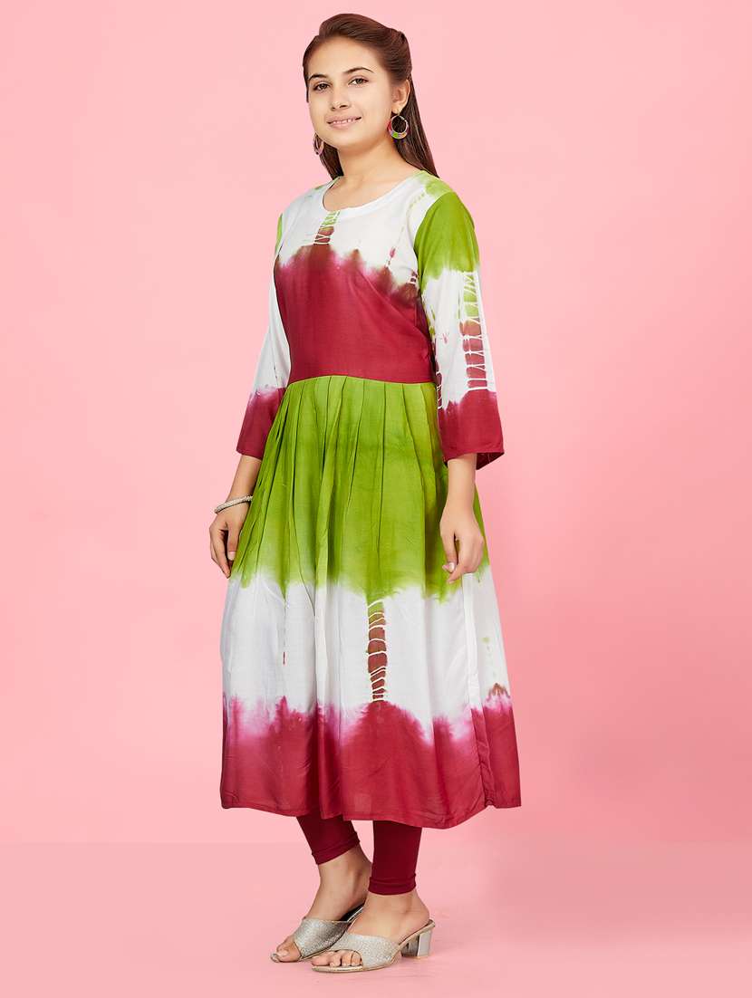girls multi coloured kurta legging set - 21349049 - Standard Image - 2