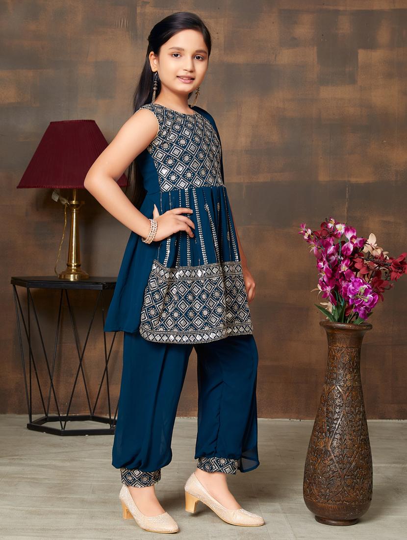 girls top and bottom ethnic wear sets - 21349093 - Standard Image - 2
