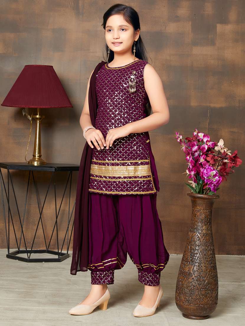 Girls Top And Bottom Ethnic Wear Sets