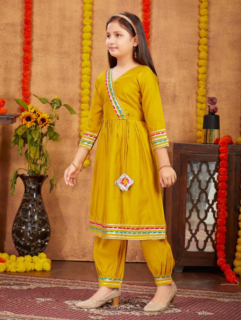 girls top and bottom ethnic wear sets - 21349169 - Standard Image - 2
